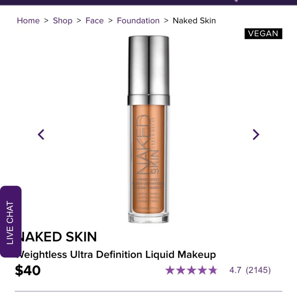 Urban decay liquid foundation 7.0